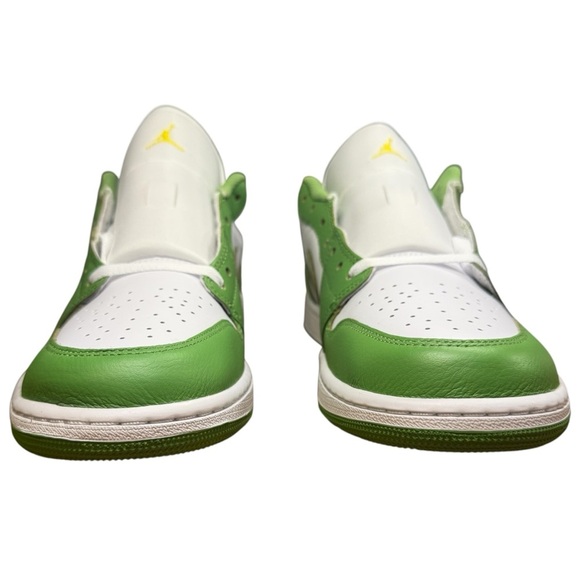 Men’s Nike Air Jordan 1 Low SE Sneakers. 
White/Lightning/Chlorophyll. Size 12M. main image 6
